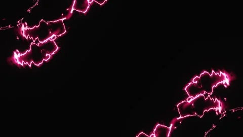 Pulsating abstract patterns in red and pink neon light. A looped background of r Stock Footage 247033785