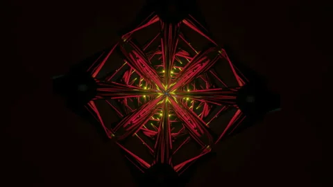 A pulsating and electrifying VJ display with psychedelic designs and hypnotic Stock Footage 234981021
