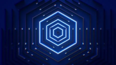 Pulsating and Looping Blue Light Strips Video stock 273298190