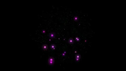 Pulsating ball of green particles with large purple flashes. Abstract ball .. 스톡 일러스트