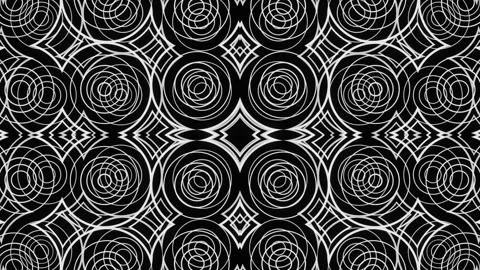 Pulsating black and white abstract looped animation Stock Footage 172502253