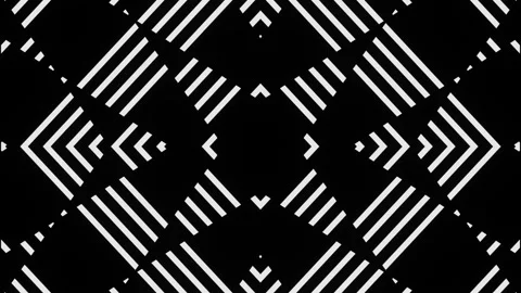 Pulsating black and white abstraction Stock Footage 173532078