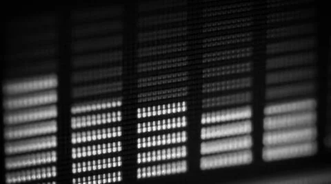 Pulsating black and white equalizer on the electronic screen Vidéo 32349465