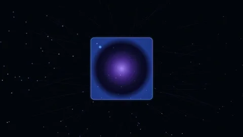 Pulsating Blue Cube Loop - Glowing Particle Line Cyberspace Tech Backdrop Stock Footage 341787002