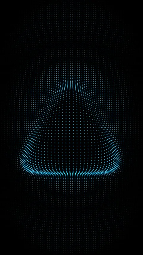 Pulsating Blue Dot Triangle on Dark Background Seamless Loop, Vertical Video Stock Footage 330687076