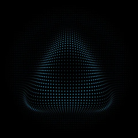Pulsating Blue Dot Triangle on Dark Background Seamless Loop Stock Footage 330687077