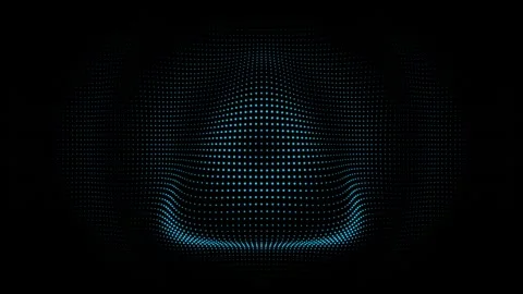 Pulsating Blue Dot Triangle on Dark Background Seamless Loop Stock Footage 330687079