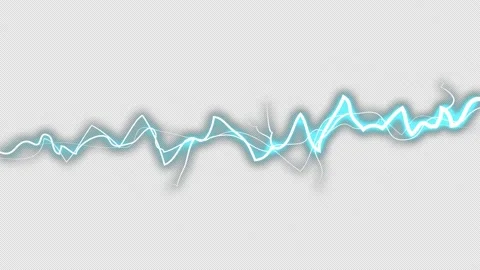 Pulsating blue lightning on a black background. Stock Footage 227785915