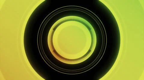 Pulsating circle with rings. Design. Vibrating 3d circle with wave effect Stock Illustration