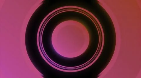 Pulsating circle with rings. Design. Vibrating 3d circle with wave effect Stock Illustration