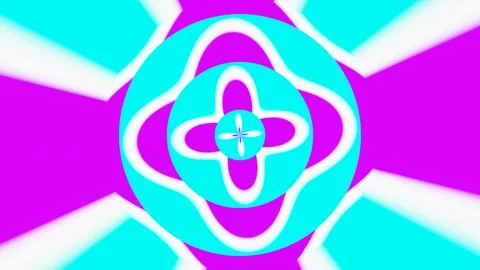 Pulsating color pattern of circles and lines. The animated screensaver looped se Stock Footage 247754292