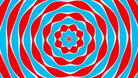 Pulsating color pattern. Looped graphic background. Animated mosaic of abstract Stock Footage 247121163