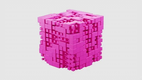 Pulsating Cube On Alpha Loop Stock-Footage 194507093