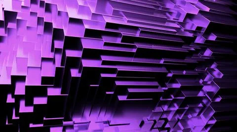 Pulsating cubic texture background, seamless loop. Design. Waving moving up and Illustrazione stock