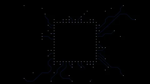 Pulsating digital connections. Diagrams, with blinking nodes. Stock Footage 320935346