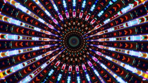 Pulsating divergent multi-colored rays VJ Loop Video stock 181550894