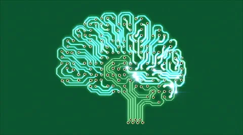 Pulsating electronic brain Stock Footage 68113851