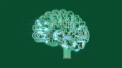 Pulsating electronic brain Stock Footage 68139646