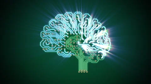 Pulsating electronic brain with rays 動画素材 68113843