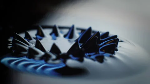 Pulsating Ferrofluid moving as magnetic ... | Stock Video | Pond5