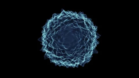 A pulsating figure on a dark background representing a magnetic shape. Stock Footage 302154640