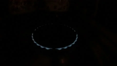 Pulsating flame on burner Stock Footage 104752087