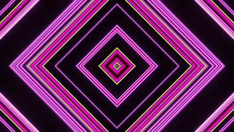 A pulsating flow of multi-colored squares on a black background. 스톡 동영상 194413741