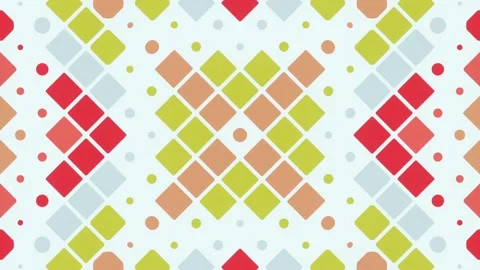 Pulsating Geometric Diamond Kaleidoscope Loop Red Green 스톡 동영상 342609918