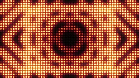 Pulsating geometric pattern on a huge wall of light Stock Footage 240796920