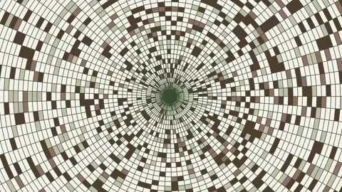 Pulsating Geometric Vortex Tunnel Loop Abstract Tile Pattern Motion Backgro.. Stock Footage 333785322