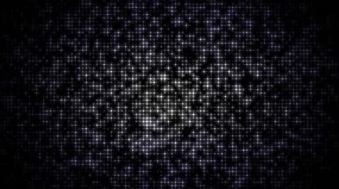 Pulsating gray stars on black background Stock Footage 64689809
