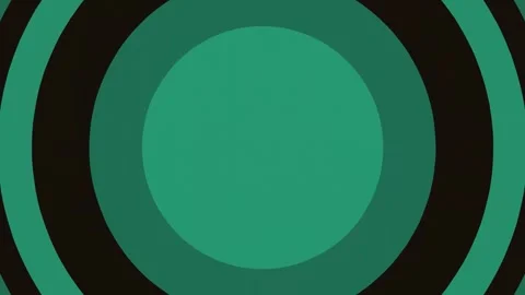 Pulsating Green Concentric Circles Animation 4K Seamless Loop Abstract Geom.. Stockbeeldmateriaal 333785315