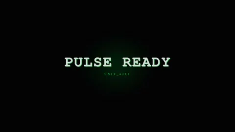 Pulsating Green Digital Glitch Text "PULSE READY" on Black Background - Fut.. Stock Footage 331568430