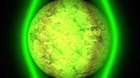Pulsating green sun. Motion abstraction Stock Footage 36037057