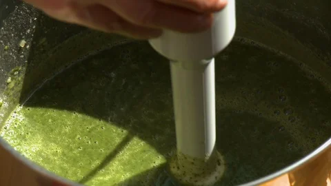 Pulsating Greens Into Liquid Stock-Footage 115610557
