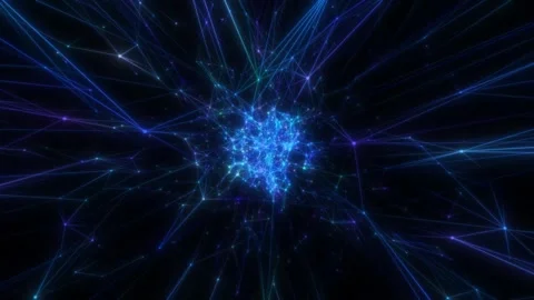 The pulsating growth point of the neural node in the system. Seamless loop. Stock Footage 240892139