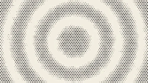 Pulsating Halftone Dots Pattern Abstract Visual Effect Motion Graphics Stock Footage 348678535