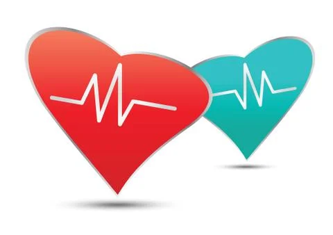 Pulsating with heart dancing Stock Illustration