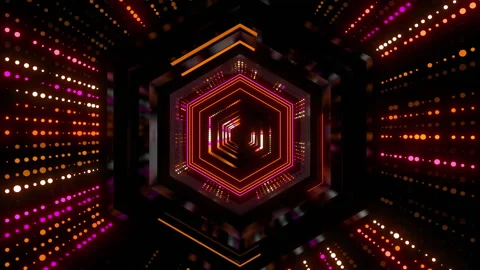 Pulsating Hexagon Video stock 145436982