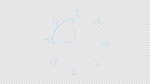 Pulsating HUD element blue target seamless loop alpha channel 3d render. Display 動画素材 289033644