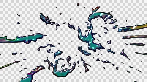 Pulsating Inky Blobs Texture Stock Footage 263968548
