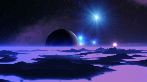 Pulsating Light on an Alien Planet Vídeo Stock 121360224