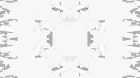 Pulsating light pattern. Black and white abstract ornament of animated circles, Stock Footage 247683049