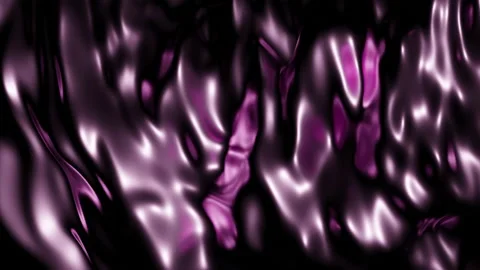 Pulsating liquid with metallic reflection. Design. Moving 3d texture of steel Stock Footage 197079697