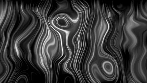 Pulsating liquid pattern with lines. Motion. Pattern with curved circles and Stock Illustration