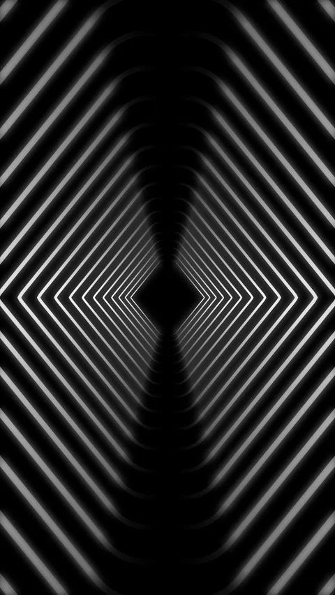 Pulsating monochromatic geometric line tunnel animation Vídeos de archivo 337087052