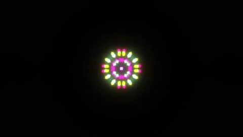 Pulsating multicolored rays vj loopabstract background Stock Footage 198714340
