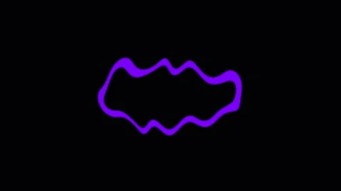 Pulsating Neon Cloud Shapes in Dark Space Animated Abstract Motion Graphic Stock Footage 342505257