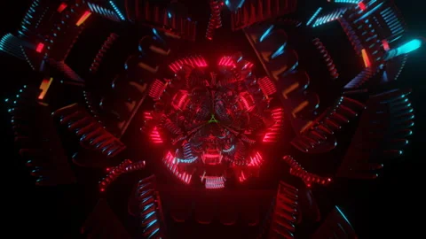 Pulsating neon colorful techno background VJ Loop. Stock Footage 221830034