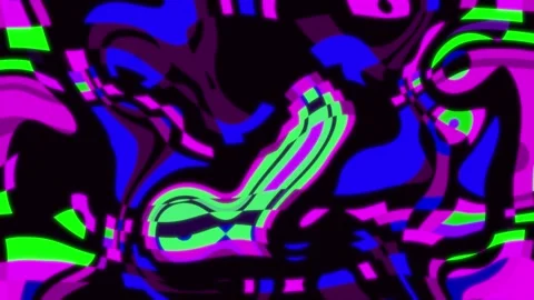 Pulsating neon cubism pattern art vj loop Stock Footage 240324789